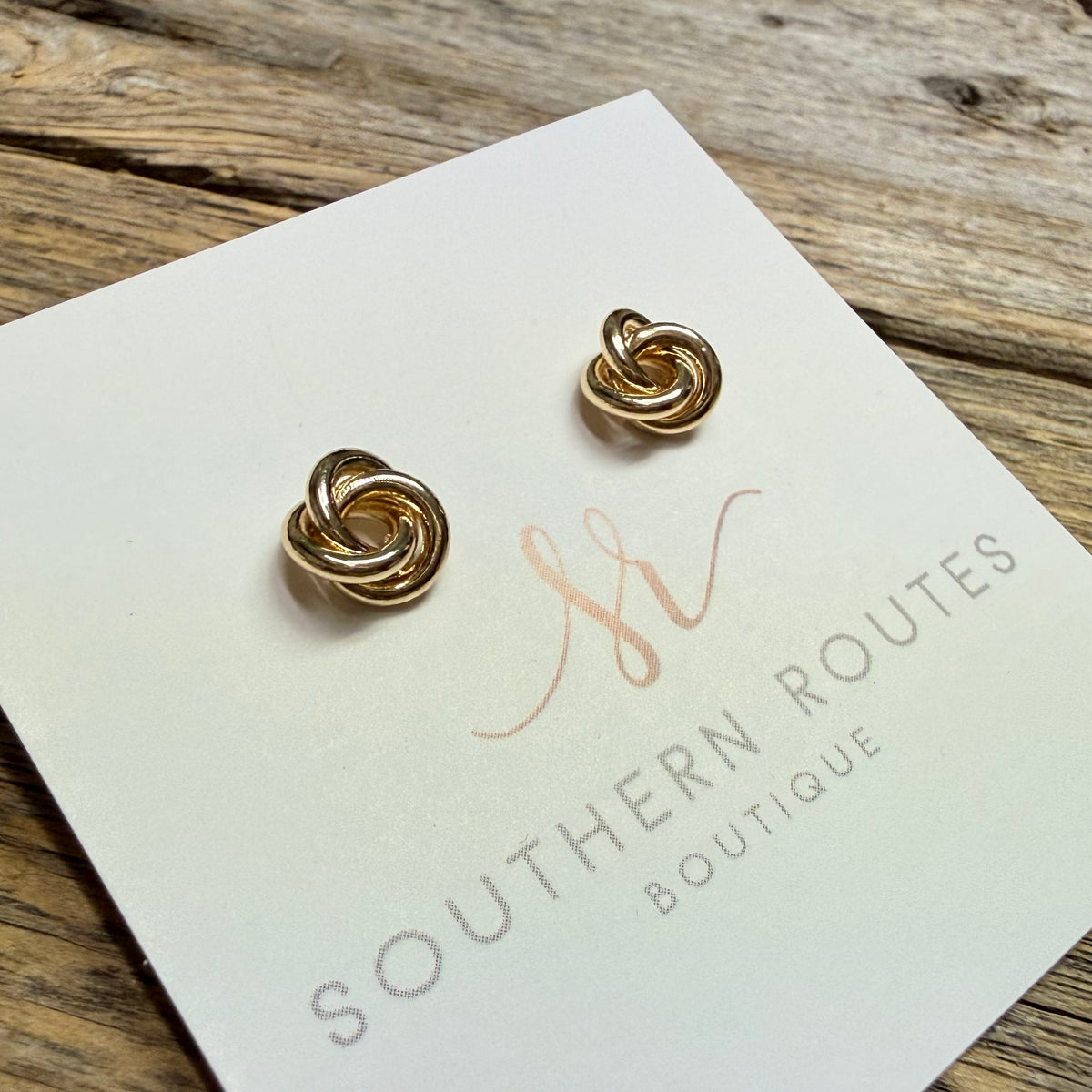 Knot Stud Earrings | Gold