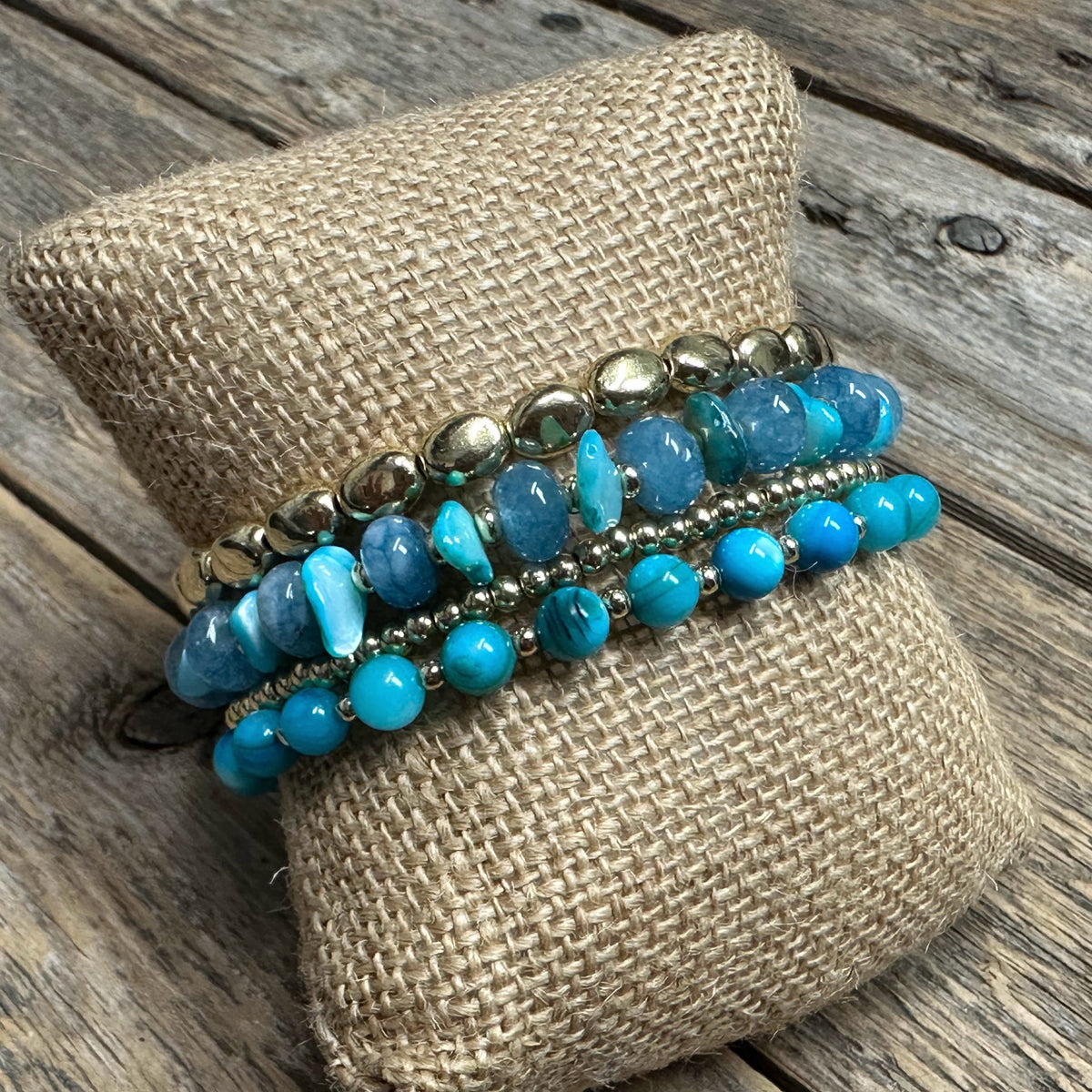 Stretch Bracelet Set | Turquoise
