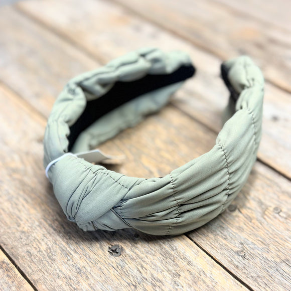 Puffer Knot Headband | Sage