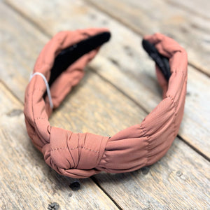 Puffer Knot Headband | Mauve
