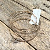Chain+Twist Bangle Bracelet Set | Gold