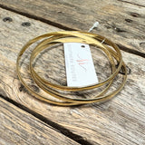 Three Piece Intertwined Bangle Bracelet Set | Gold