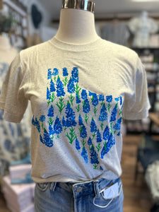 Texas Bluebonnets Tee | Heather Oat