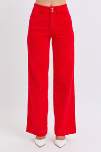 Judy Blue Corduroy Trouser Pants | Red