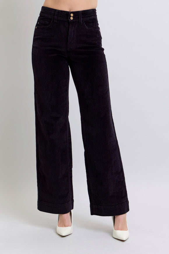 Judy Blue Corduroy Trouser Pants | Black