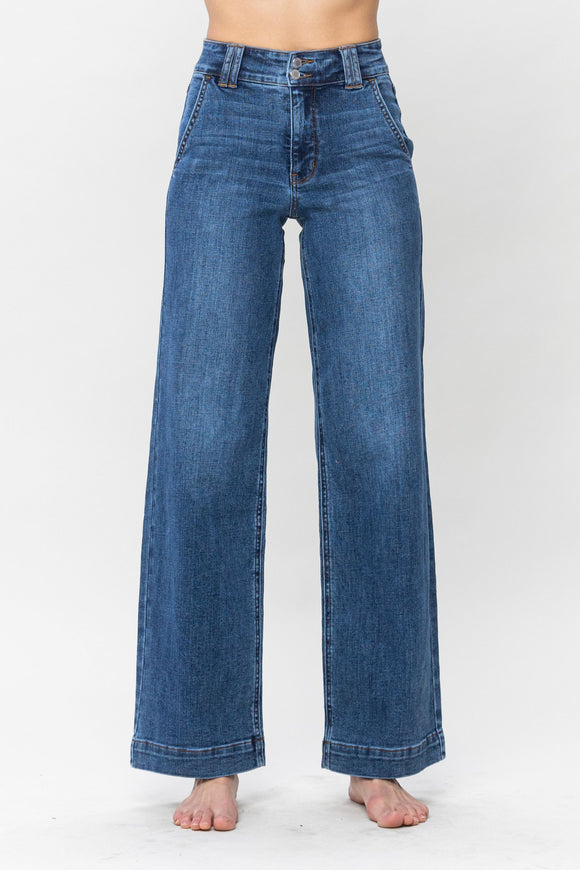 Judy Blue Wide Leg Trouser Denim | Medium