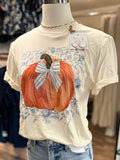 Blue Floral Pumpkin Tee | Natural