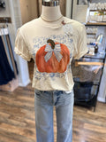 Blue Floral Pumpkin Tee | Natural
