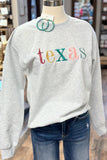 TEXAS Embroidered Sweatshirt | Heather Grey