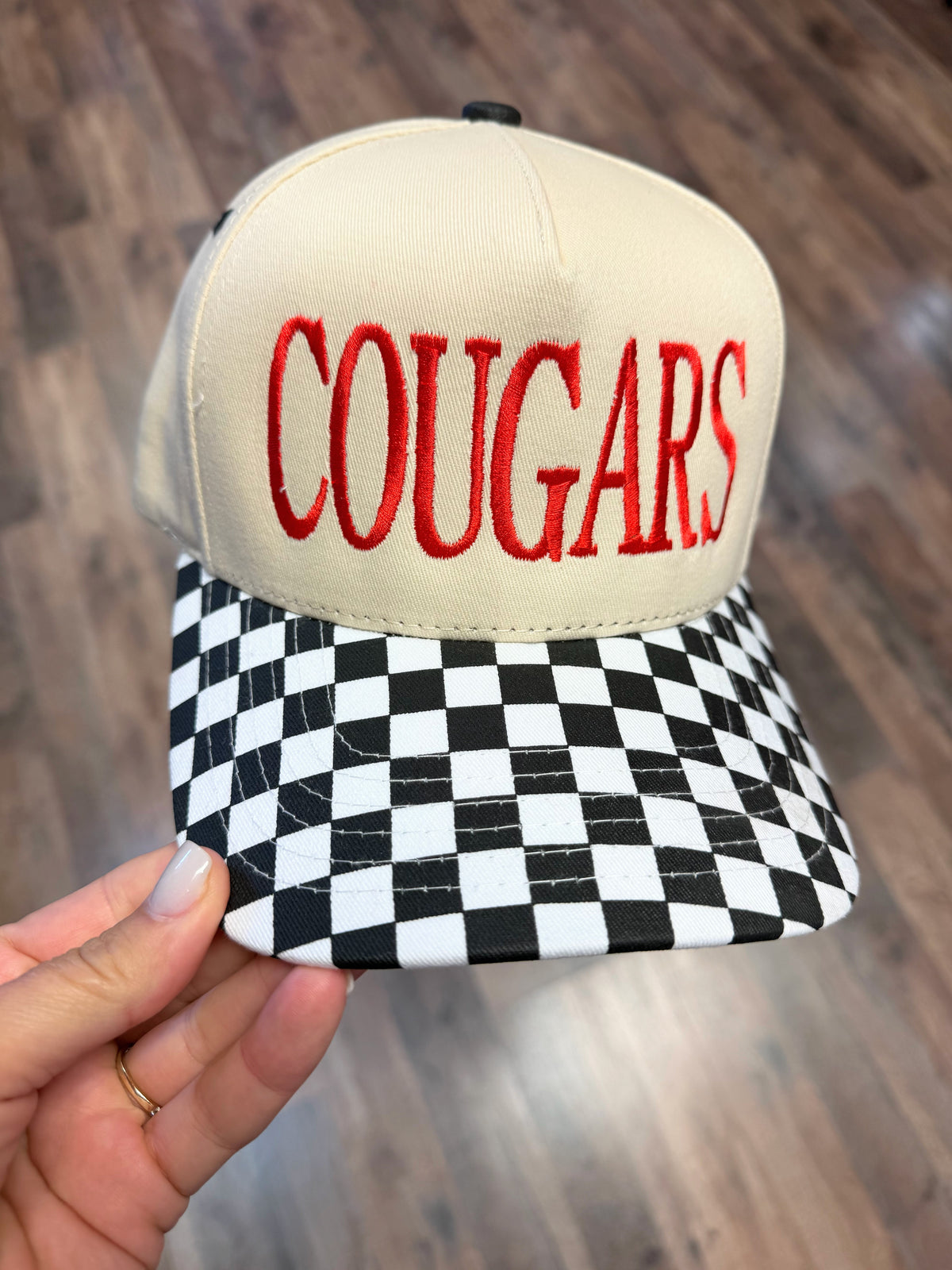Cougars Checker Trucker Cap | Black
