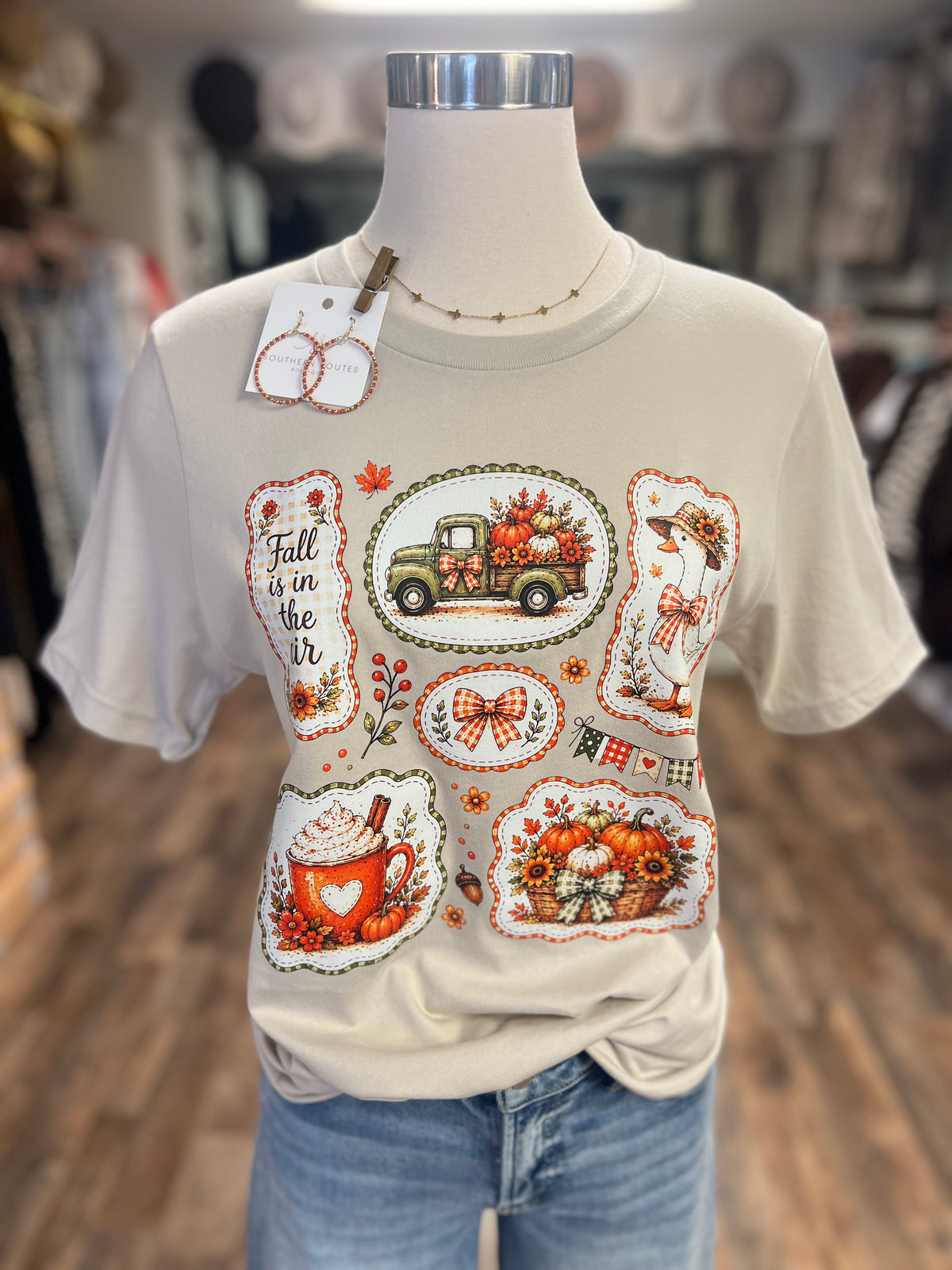 Fall Floral Farm Collage Tee | Dust