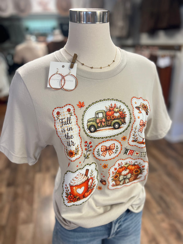 Fall Floral Farm Collage Tee | Dust