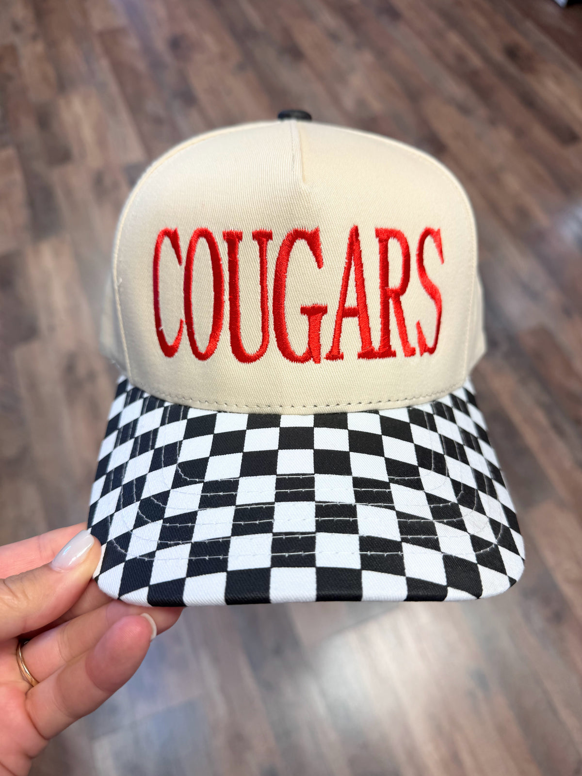 Cougars Checker Trucker Cap | Black