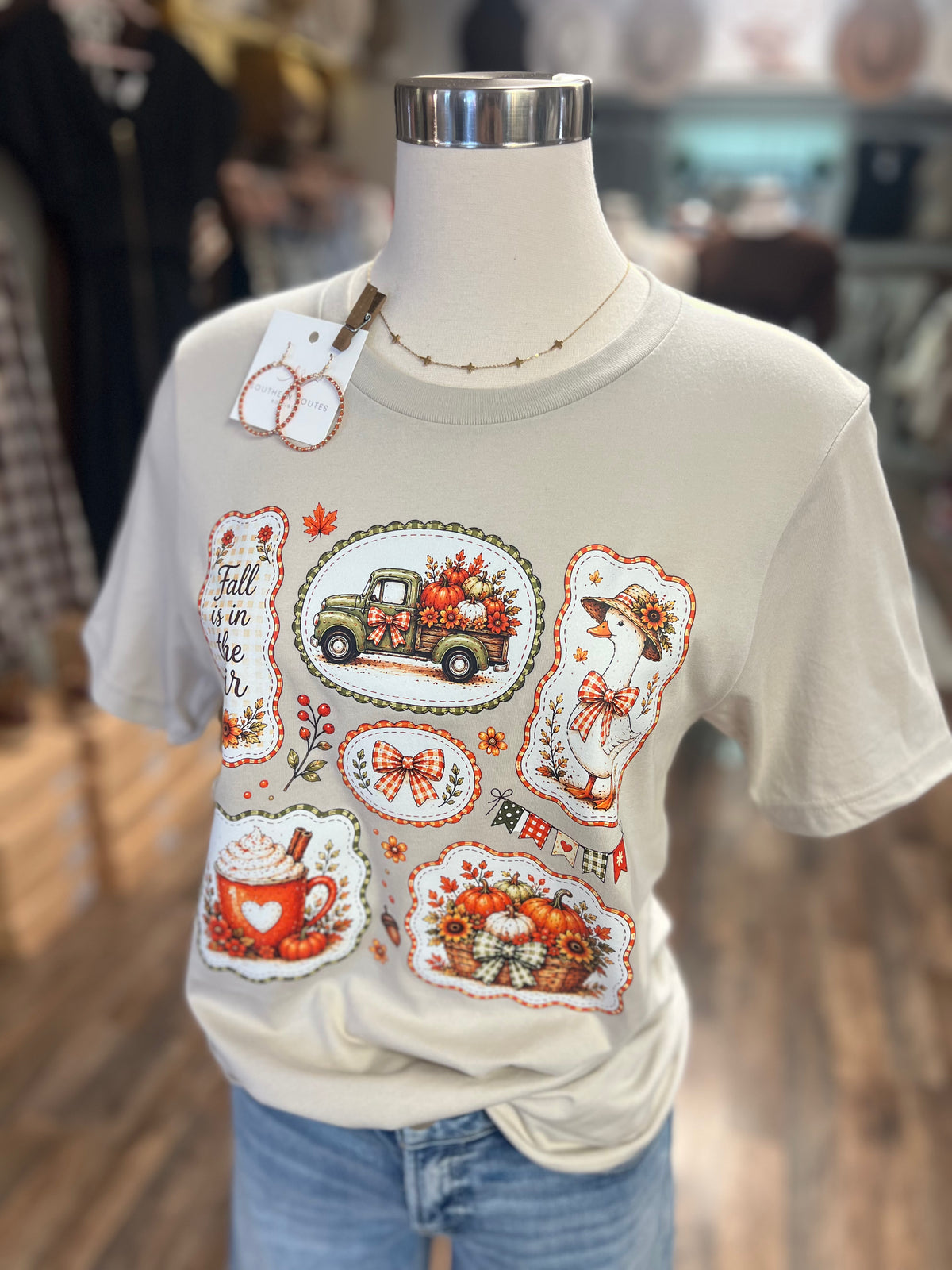 Fall Floral Farm Collage Tee | Dust