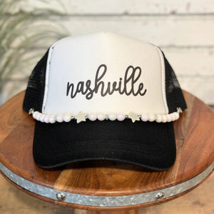 Nashville Foam Trucker Cap + Jewelry Charm | Black