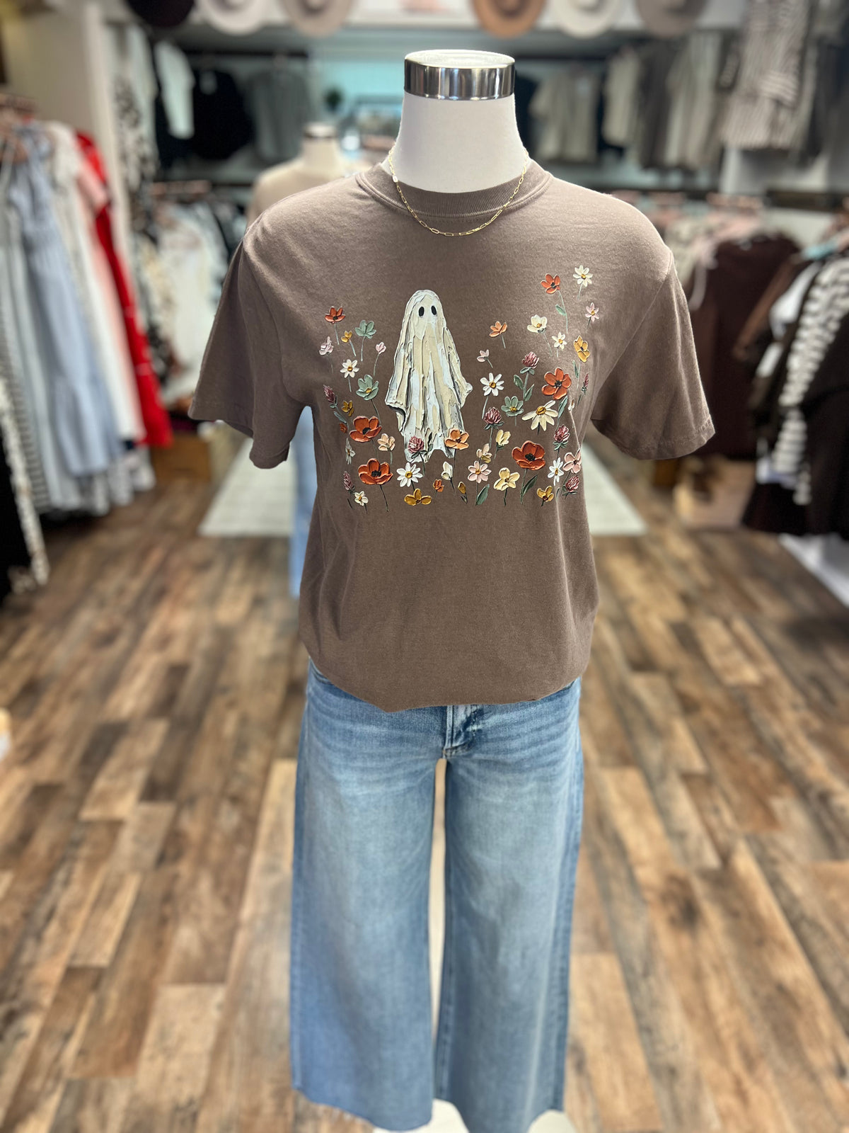 Wildflower Ghost Tee | Espresso