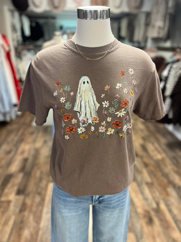 Wildflower Ghost Tee | Espresso