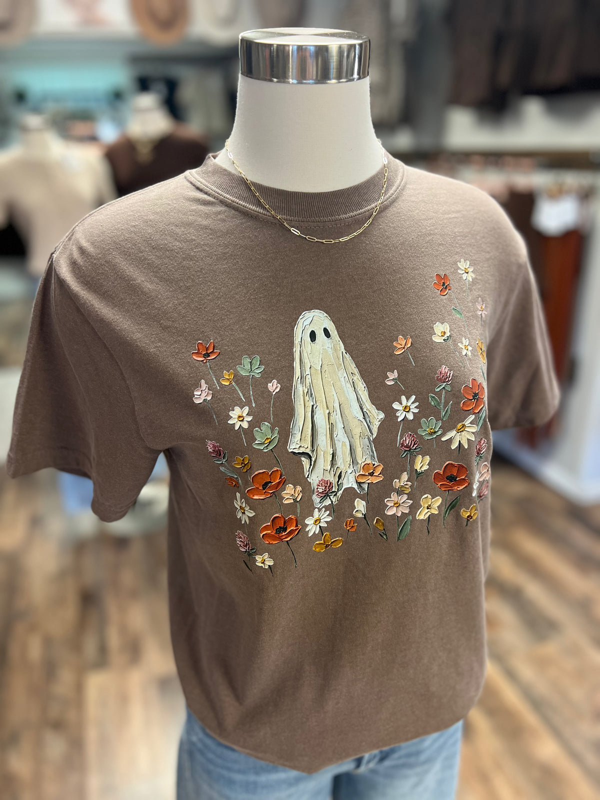 Wildflower Ghost Tee | Espresso