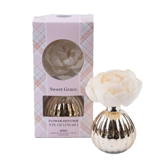 Sweet Grace Flower Diffuser | Mercury Glass