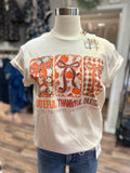 Grateful Thankful Blessed Bow Tee | Natural