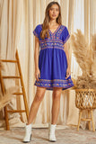 Savanna Jane Embroidered Dress | Royal Blue