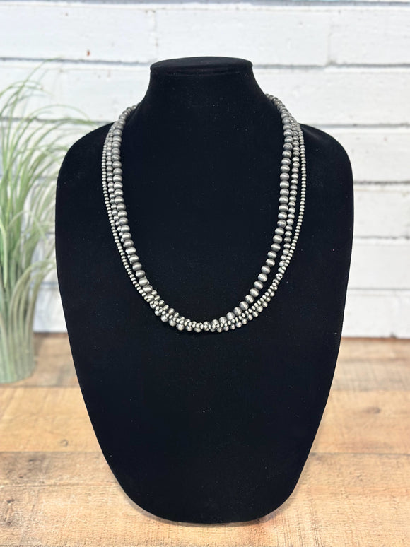Western Layered Necklace | Silver
