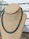 Western Turquoise Accent Necklace | Copper