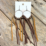 Leather Tassel Earrings | Copper