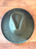 Vegan Suede Pencil Brim Rancher Hat | Emerald