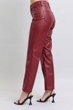 Judy Blue Faux Leather Pants | Burgundy