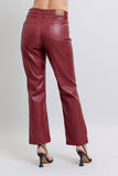 Judy Blue Faux Leather Pants | Burgundy