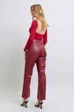 Judy Blue Faux Leather Pants | Burgundy