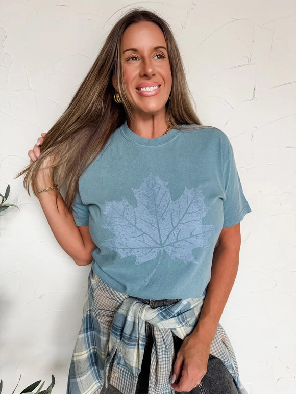 Fall Maple Leaf Tee | Sage