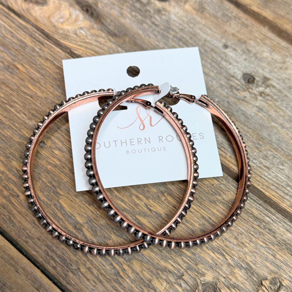 XLarge Western Hoop Earrings | Bronze