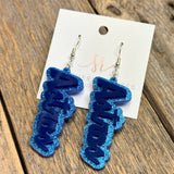 Astros Glitter Monotone Acrylic Earrings | Blue