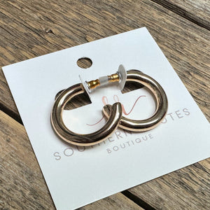 Tube Huggie Earrings | Gold