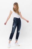 Judy Blue Double Cuff Boyfriend Jeans | Mid Rise