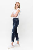 Judy Blue Double Cuff Boyfriend Jeans | Mid Rise