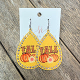 Fall Pumpkins Rhinestone Metal Earrings