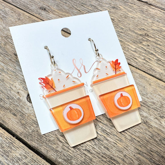 Pumpkin Spice Acrylic Earrings