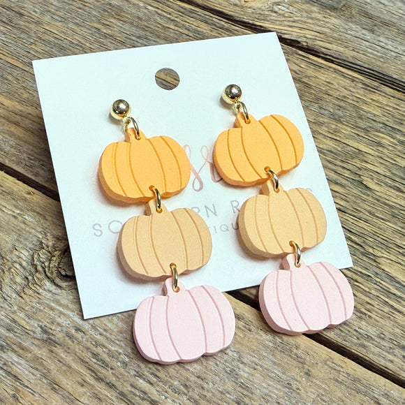Pumpkin Trio Earrings | Pink Multi