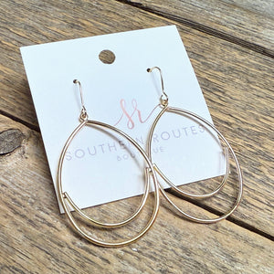 Layered Oval Earrings | Gold