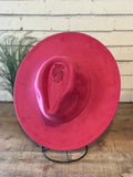 Western Cactus Burnt On Rancher Hat | Hot Pink