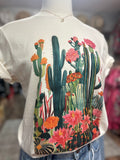 Blooming Cactus Tee | Natural