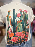 Blooming Cactus Tee | Natural