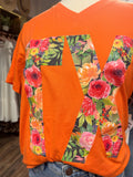 TX Floral Tee | Sunset Orange