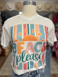 Beach Please Tee | White