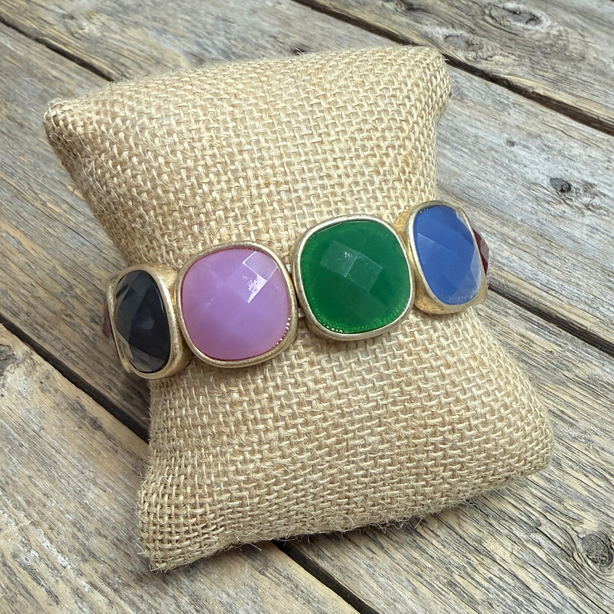 Beveled Stretch Bracelet | Multi