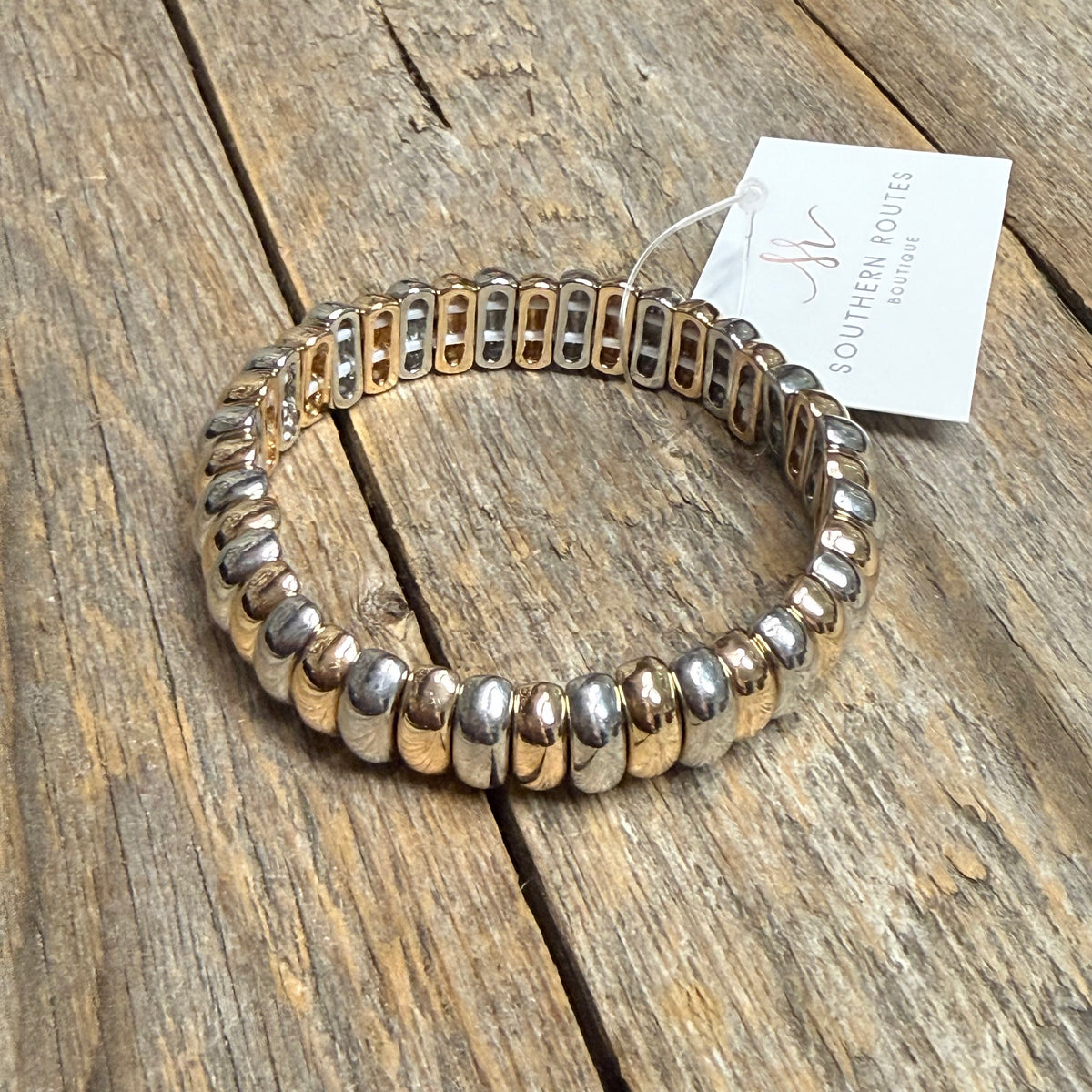 Metal Stretch Bracelet | Gold/Silver