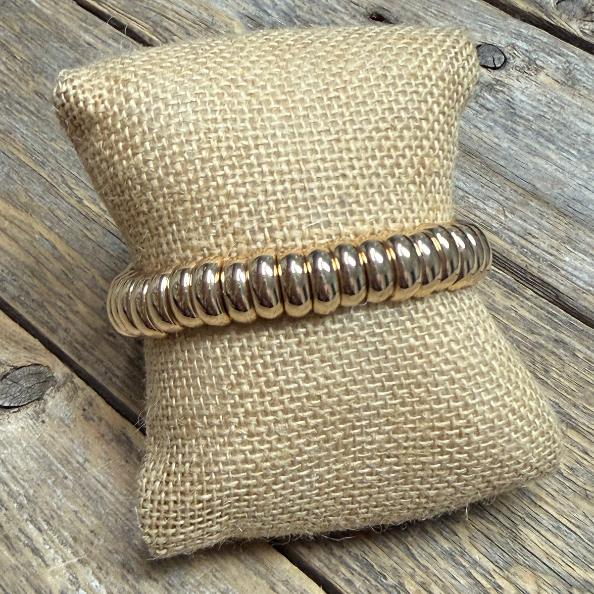 Metal Stretch Bracelet | Gold
